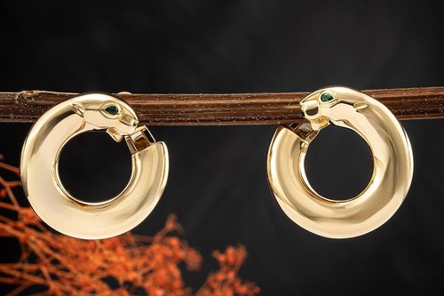 Cartier ohrringe panthere hoop - ohrringe,
