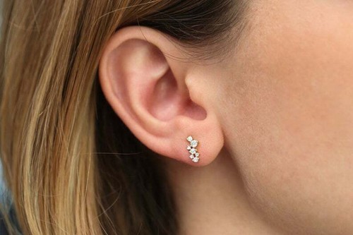 Diamant ohrstecker paar - ohrstecker,