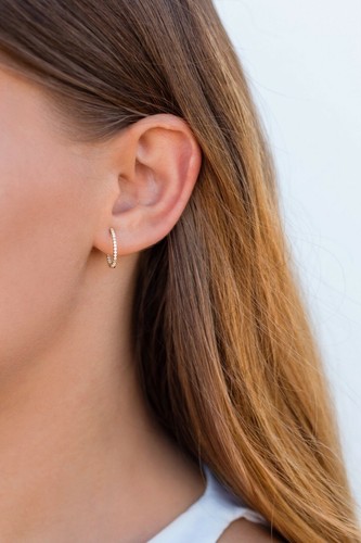 Paar diamant ohrringe kreolen - paar,