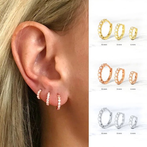 14k 585 gold creolen paar - 14k, &