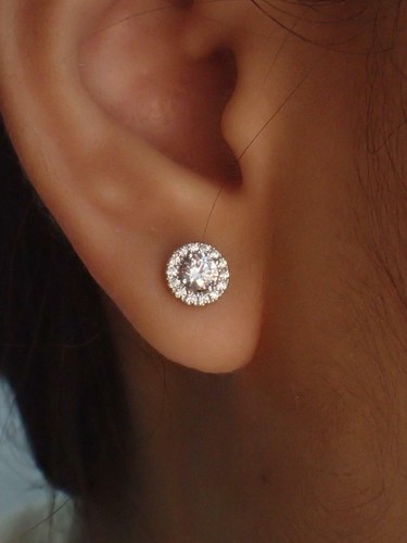 Diamant ohr stecker paar - diamant, gold