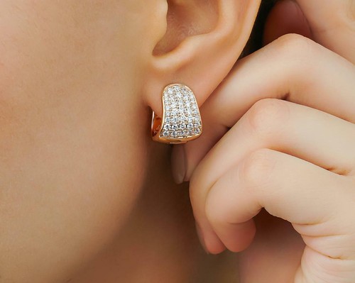 58ct karat diamant - 1,58ct, creolen