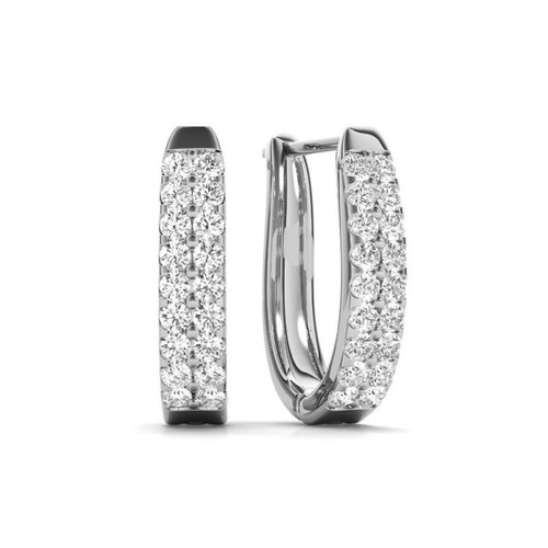 Diamant ohrringe kreolen paar - kreolen,